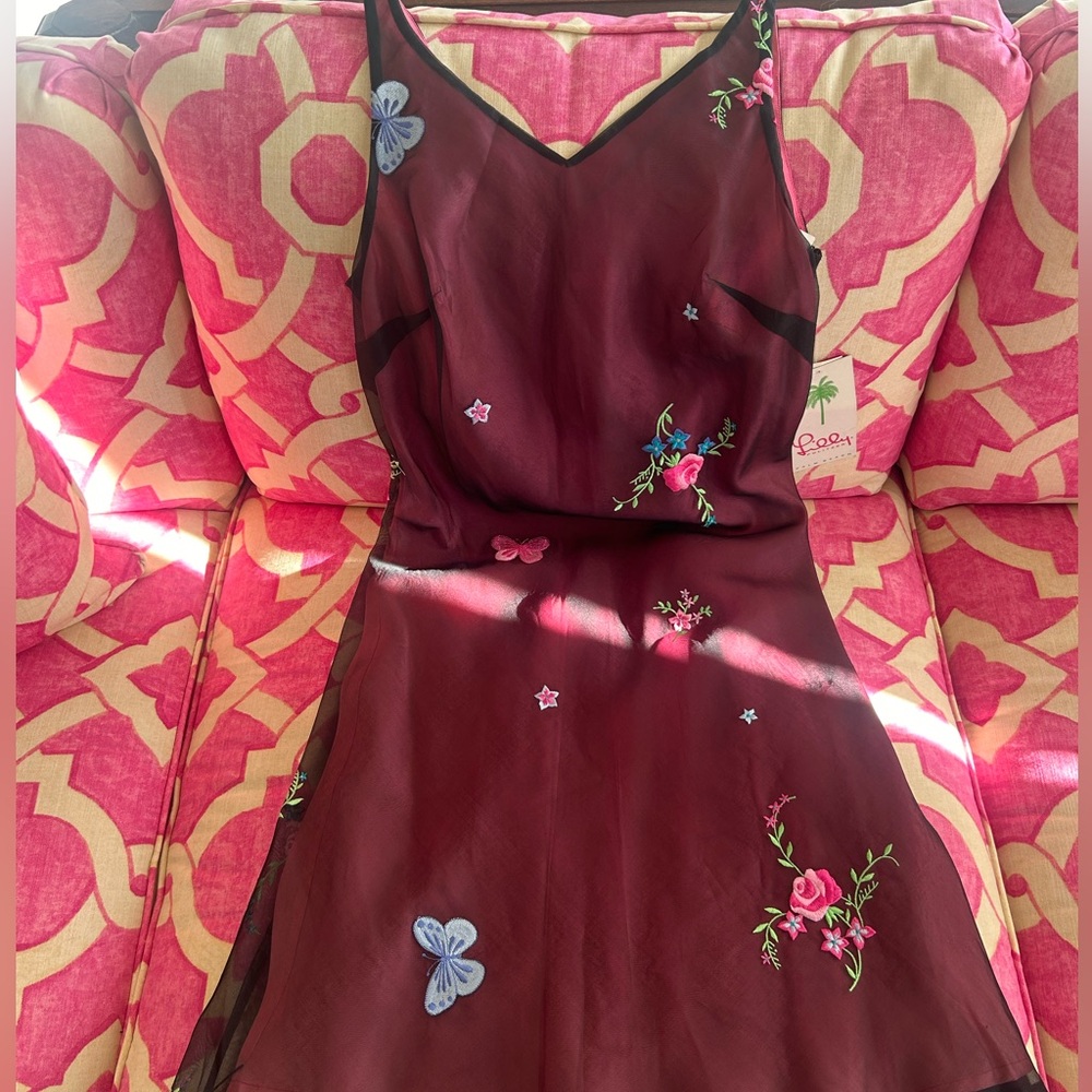 Vintage Y2K Lilly Pulitzer Embroidered Dress 🦋
